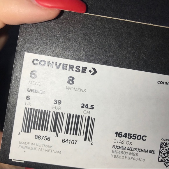 NEW 💓 CONVERSE WOMENS PINK GLITTER - Picture 8 of 8